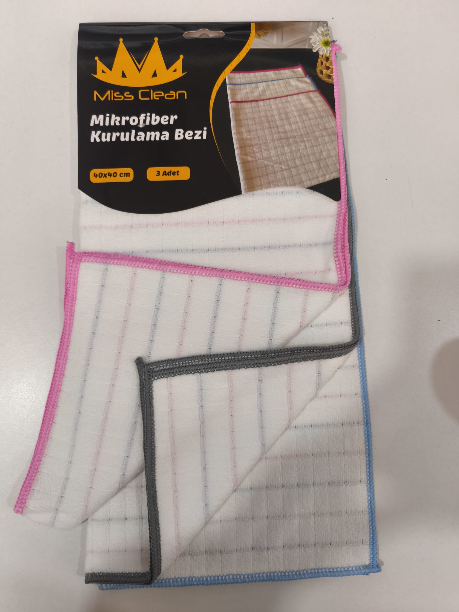 MİSS CLEAN 3 LÜ ( 40*40 CM ) KURULAMA BEZİ
